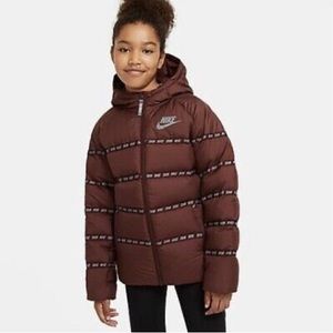 Youth Unisex Nike Puffer Jacket Coat Burgundy CU9154 642 read description